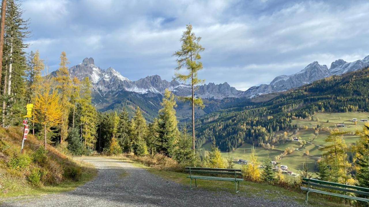 Ferienwohnung Haus Dorfblick Filzmoos Exterior foto